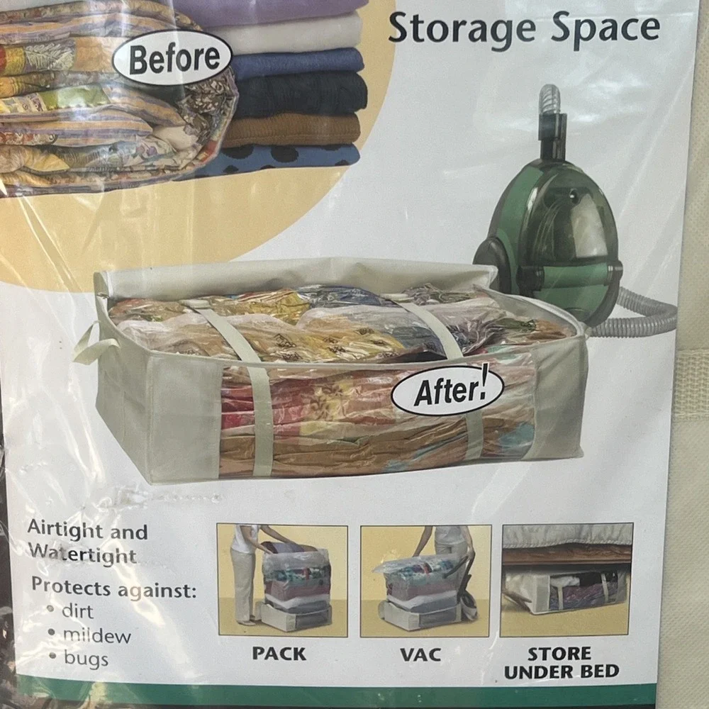 Space Saver Tote Bag Vacuum Seal Under Bed Storage 25.5